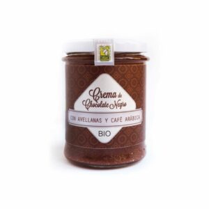 Crema para untar de choc. negro con avellanas y café arábica Bio 200 g. - ISABEL