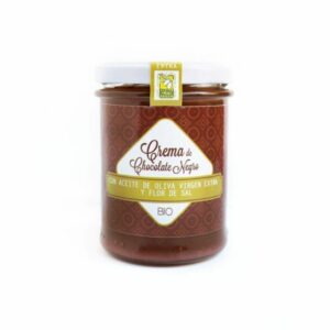 Crema para untar de choc. negro con aceite oliva VE y flor de sal Bio 200 g. - ISABEL