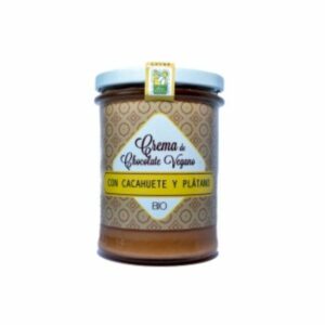 Crema para untar de choco. vegano con manises y plátano de La Palma Eco 200 g. - ISABEL