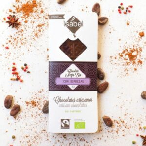 Tableta chocolate negro con especias Eco 80gr - ISABEL