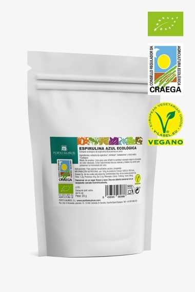 Espirulina azul bolsa Eco 20gr - Porto Muiños